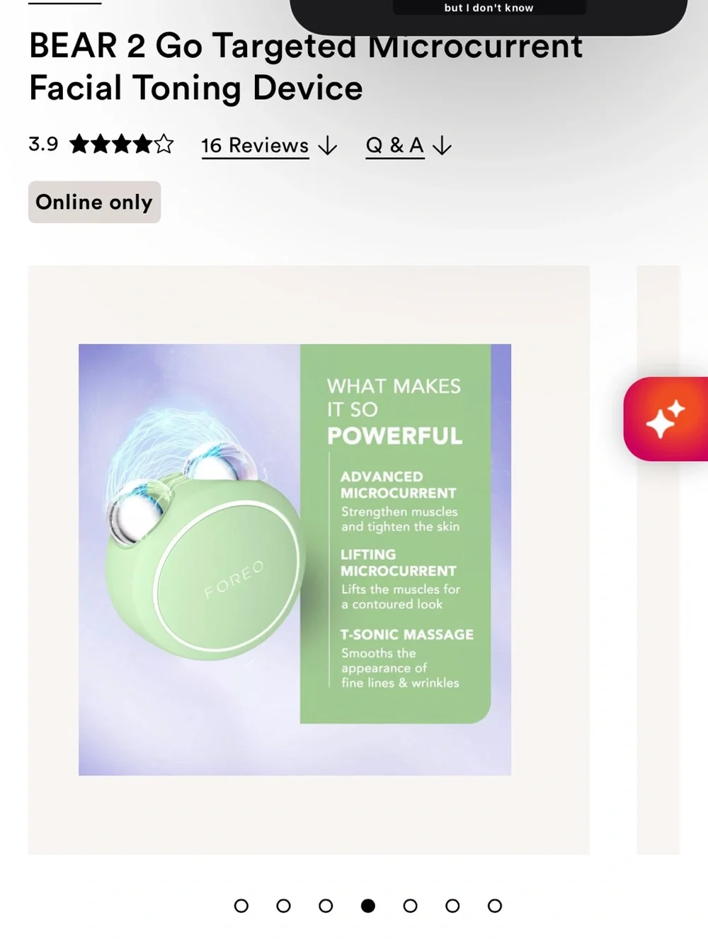 FOREO Bear 2 Go Microcurrent Facial Toning Device - BNIB, Mint Green Colot